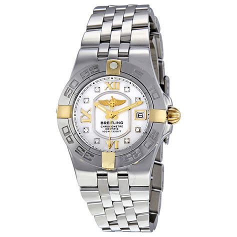 Breitling Galactic 30 Diamond Mother of Pearl Ladies Watch